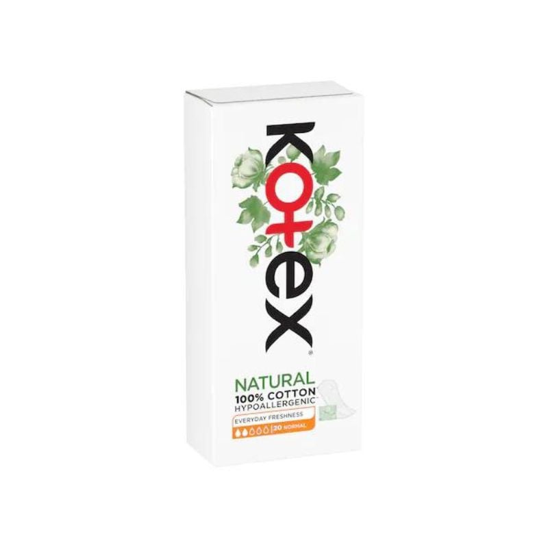 Absorbante zilnice Natural Normal, 20 bucati, Kotex