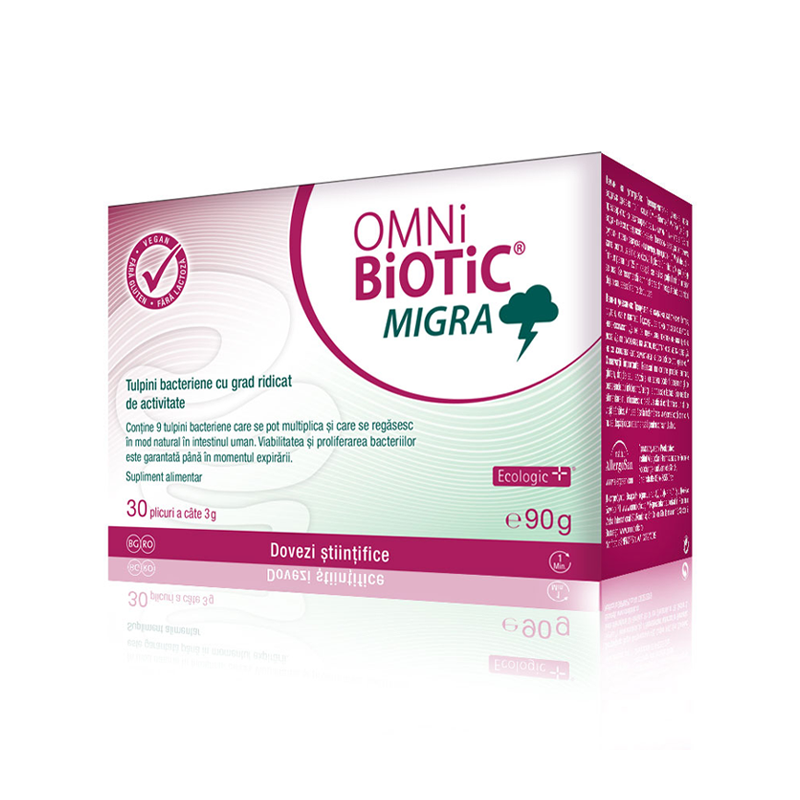 Omni Biotic Migra, 30 plicuri*3g, Institut AllergoSan