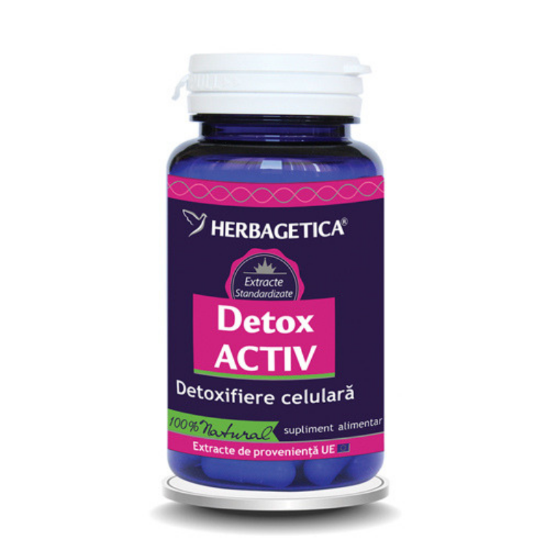 Detox activ, 30 capsule, Herbagetica