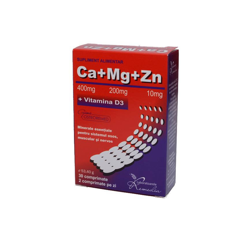 Ca,Mg,Zn,D3 3bls. x 10cpr. REMEDIA