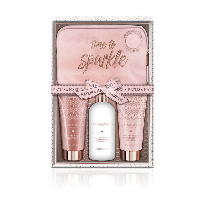 Baylis and Harding Set 4 piese - Trusa cosmetice/ Sapun lichid 300ml/ Crema dus 200ml/ Lotiune corp 200ml BM18JOLGWBAG