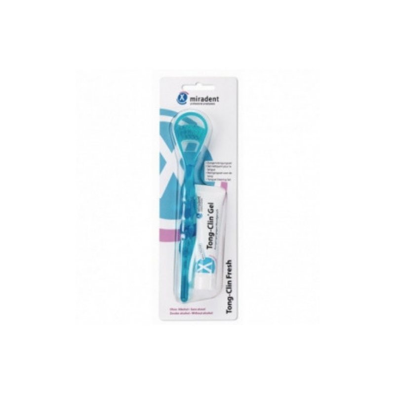 Miradent Periuta de curatat limba + 15 ml gel