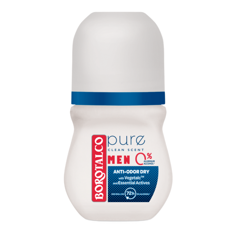 Deodorant Roll-on Men Pure Clean Scent, 50 ml, Borotalco