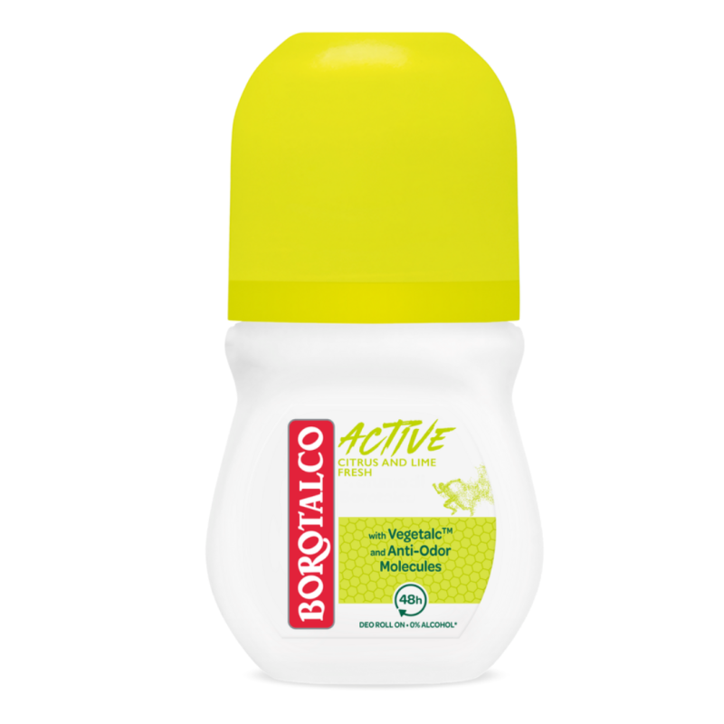 Deodorant roll-on Active Citrus si Lime, 50 ml, Borotalco