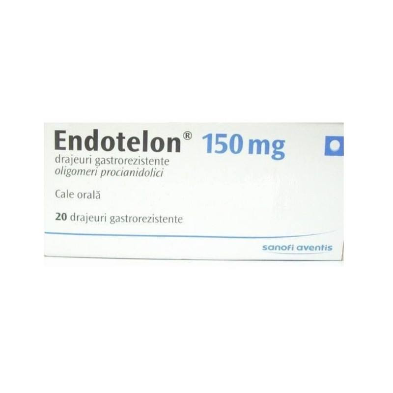 Endotelon 150 mg x 20 drajeuri gastrorezistente