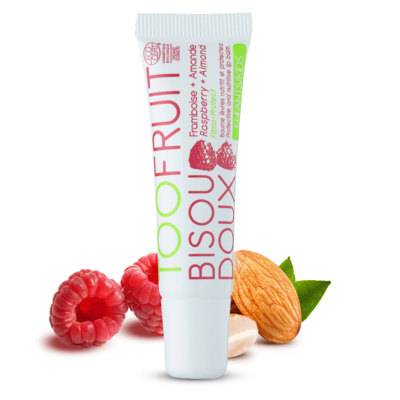 TOOFRUIT BALSAM DE BUZE "BISOU DOUX" MIGDALE ZMEURA 10 ML