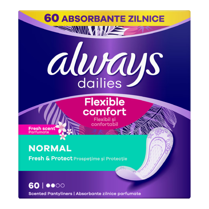 Absorbante zilnice Liners Normal, 60 bucati, Always