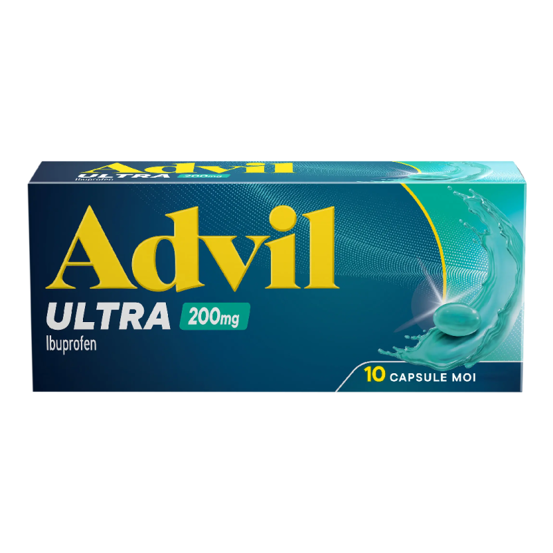 Advil Ultra 200mg, 10 capsule moi, Haleon