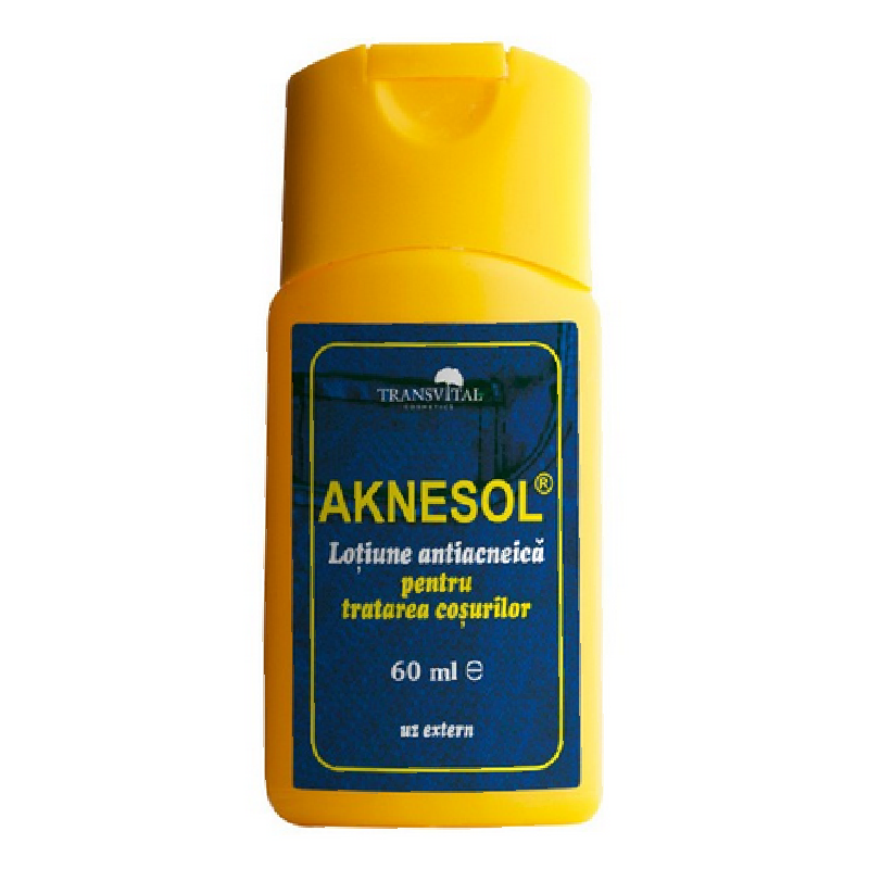 Lotiune antiacneica Aknesol, 60 ml, Transvital