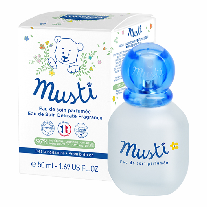 Apa parfumata de ingrijire Musti, 50 ml, Mustela