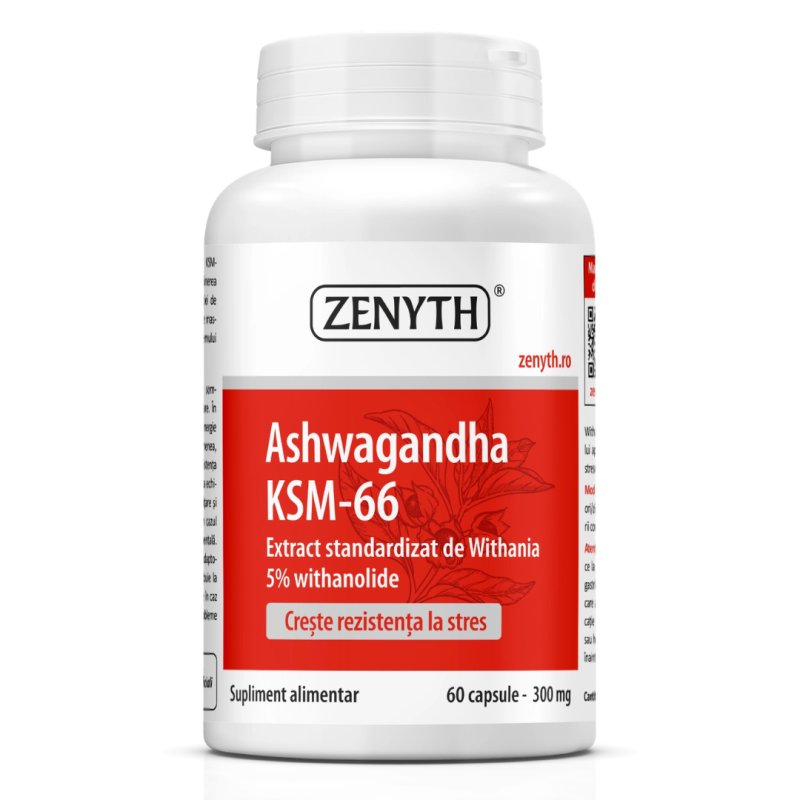 Ashwagandha KSM-66 300 mg, 60 capsule, Zenyth