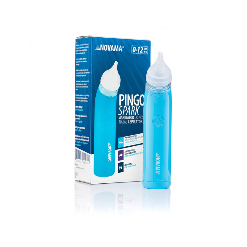 Aspirator nazal electric Albastru Novama Pingo Spark, pentru copii 0-12 ani