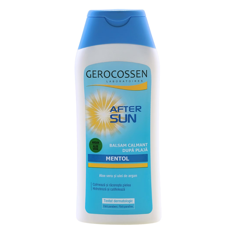 Balsam calmant dupa plaja cu mentol, After Sun, 200 ml, Gerocossen