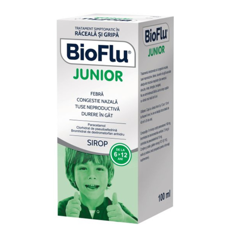 Bioflu Junior sirop, 100 ml, Biofarm