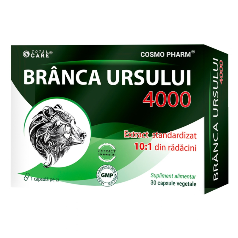 Branca Ursului 4000, 30 capsule vegetale, Cosmo Pharm