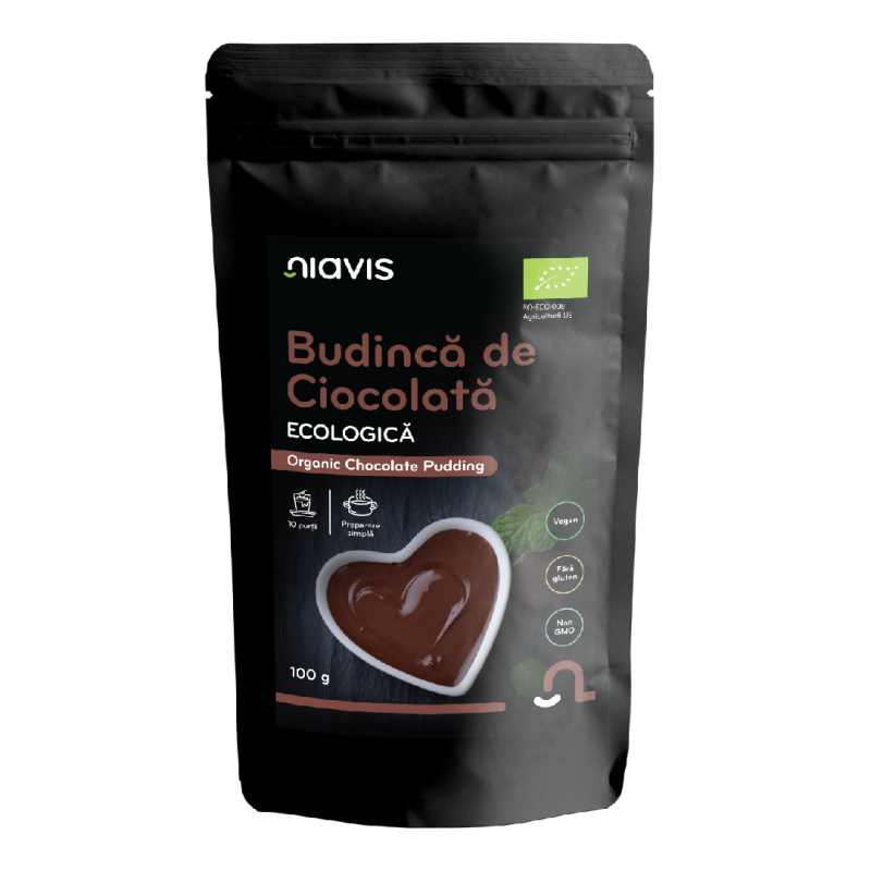 Budinca de ciocolata Bio fara gluten, 100 g, Niavis