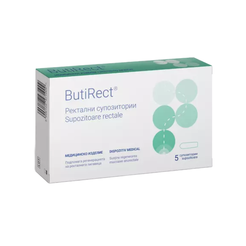 Supozitoare ButiRect, 5 bucati, NaturPharma