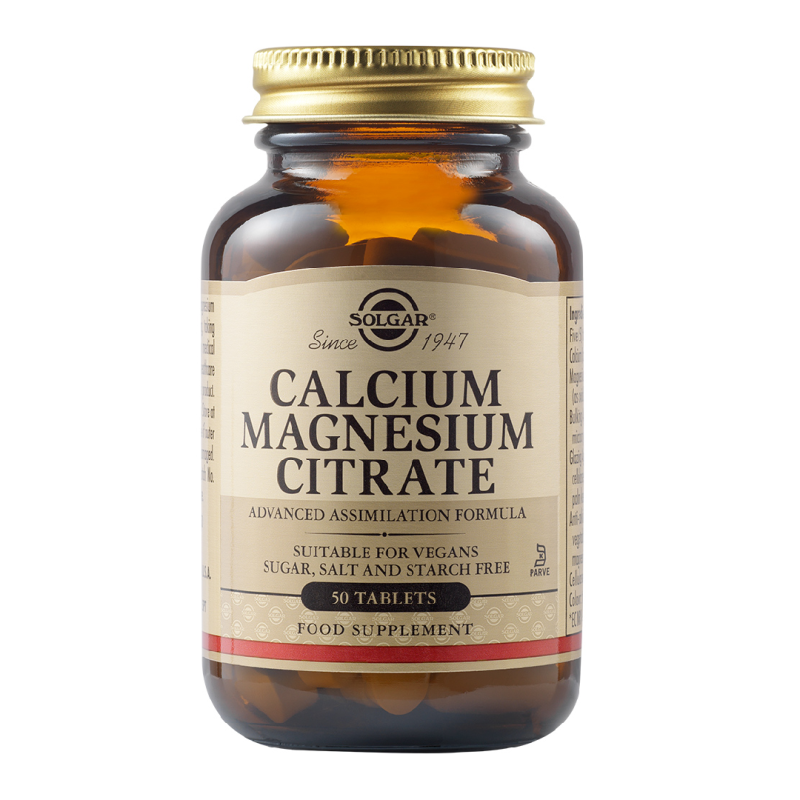 Calciu Magneziu Citrat, 50 tablete, Solgar