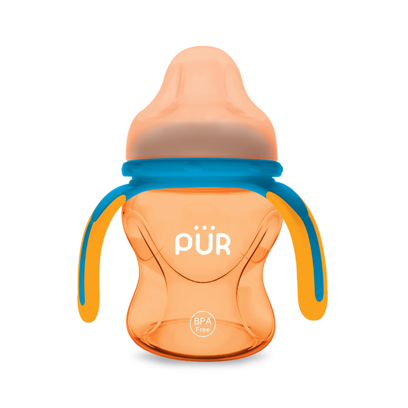Cana cu prindere multipla 150ml, protocaliu, +6 luni, PUR