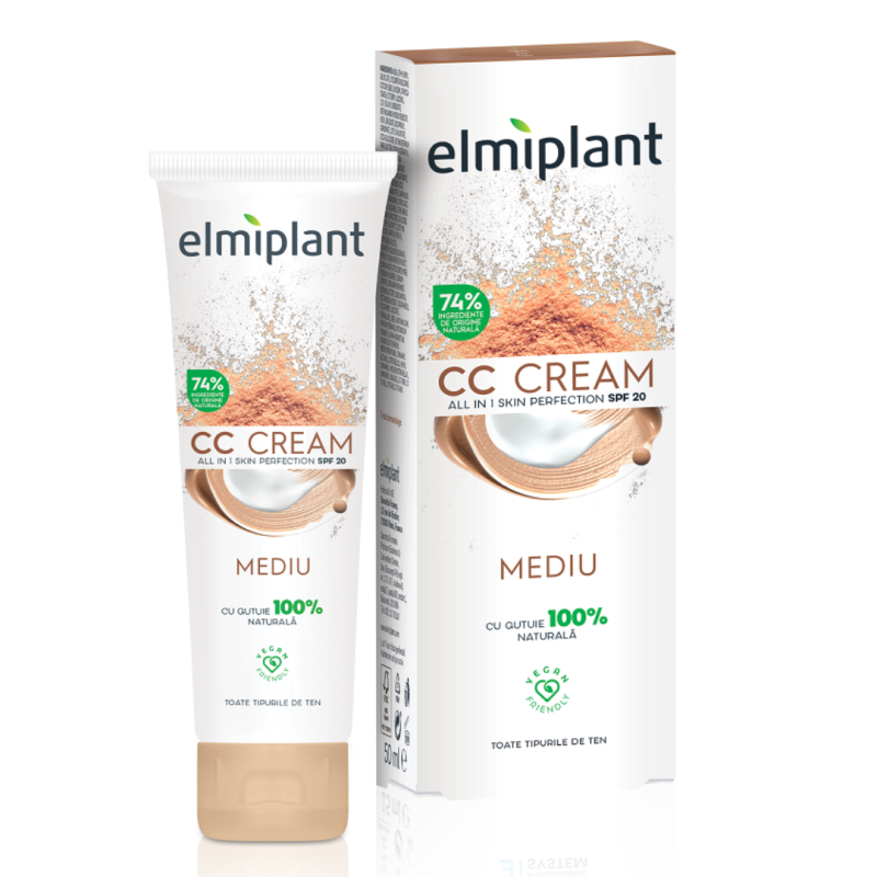 Crema CC nuanta mediu Skin Moisture, 50 ml, Elmiplant