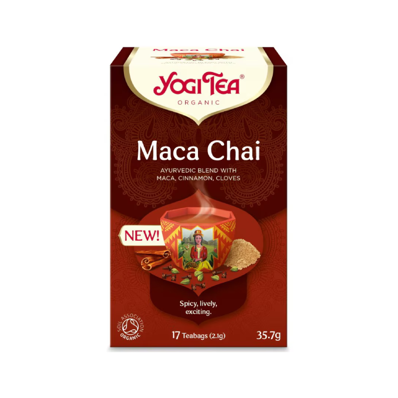 Ceai bio Maca Chai, 17 plicuri/35.7 g, Yogi Tea