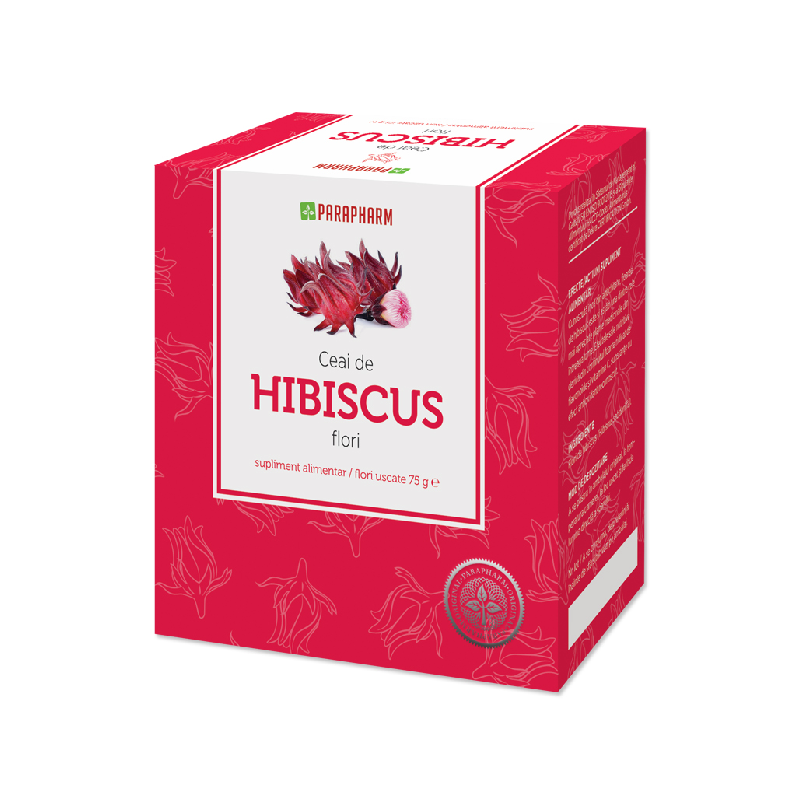 Ceai de hibiscus flori, 75g, Parapharm
