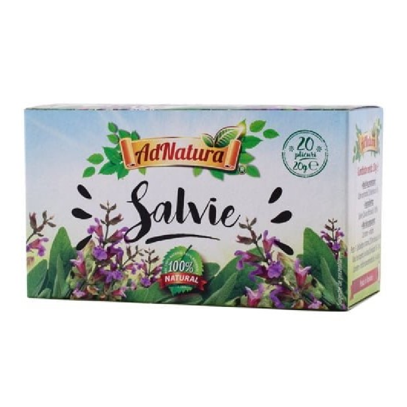 Ceai de salvie, 20 plicuri, AdNatura