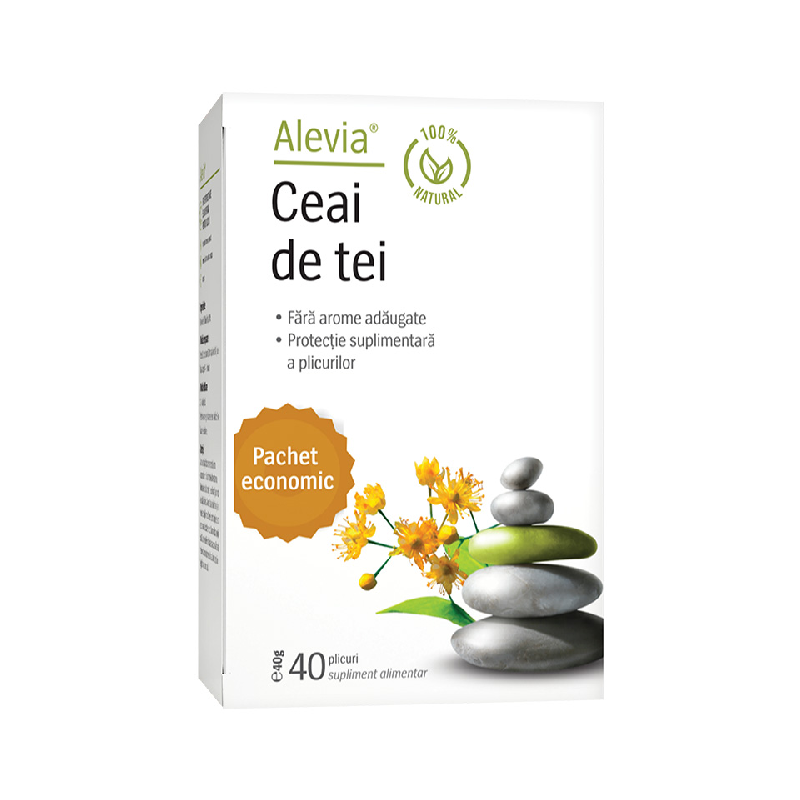 Ceai de tei, 40 plicuri, Alevia