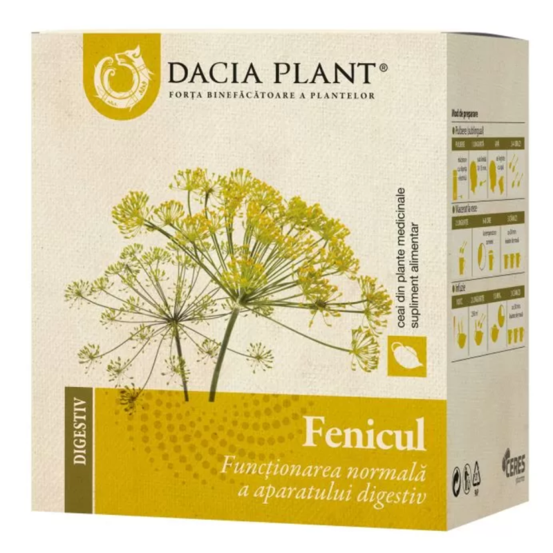 Ceai de fenicul, 50g, Dacia Plant