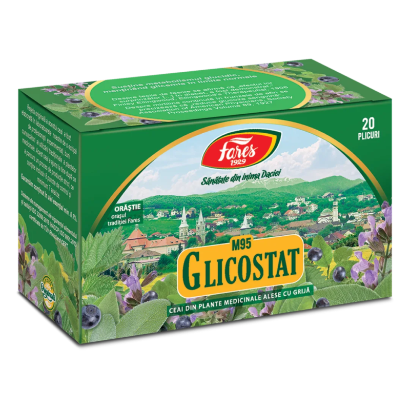 Ceai Glicostat, 20 plicuri, Fares
