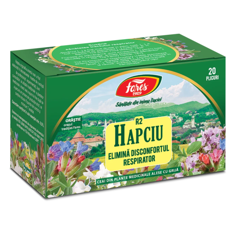 Ceai Hapciu Disconfort Respirator, 20 plicuri, Fares
