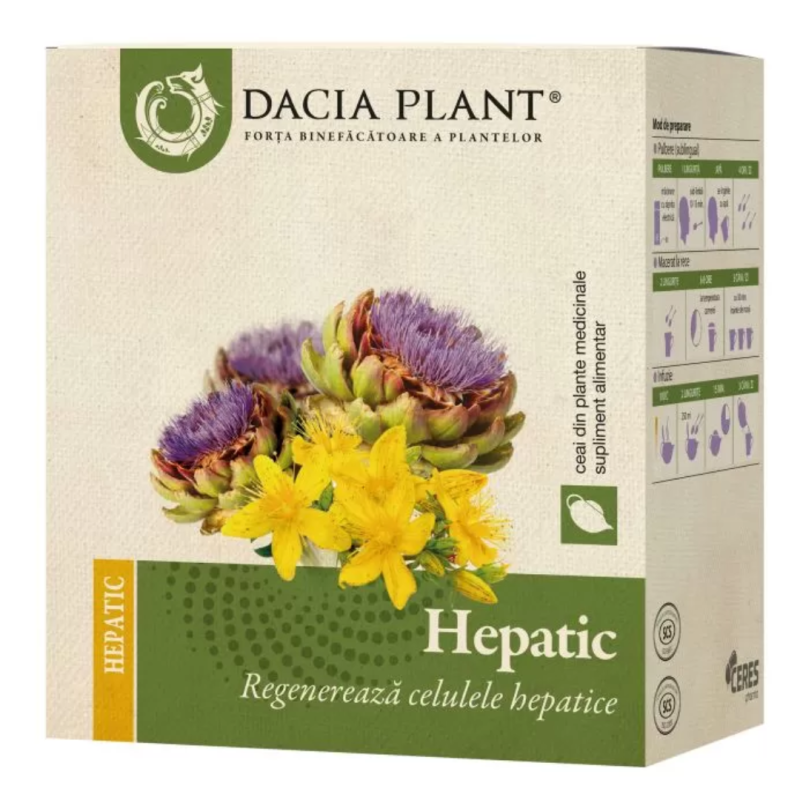 Ceai hepatic, 50g, Dacia Plant