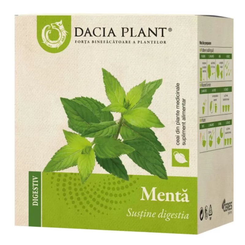Ceai de menta, 50g, Dacia Plant