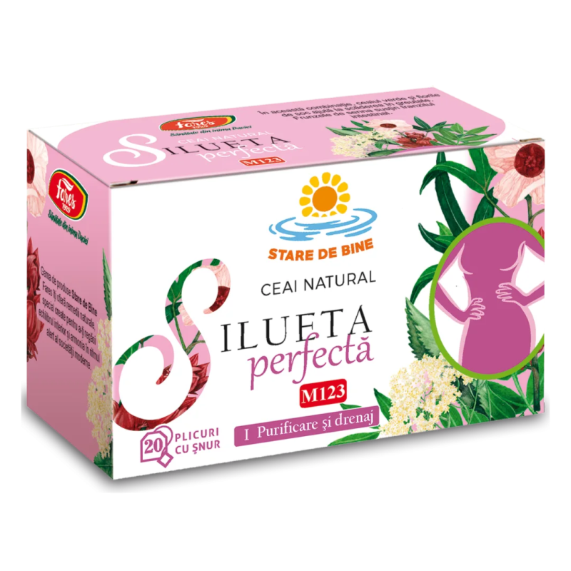 Ceai Silueta perfecta - purificare si drenaj, 20 plicuri, Fares