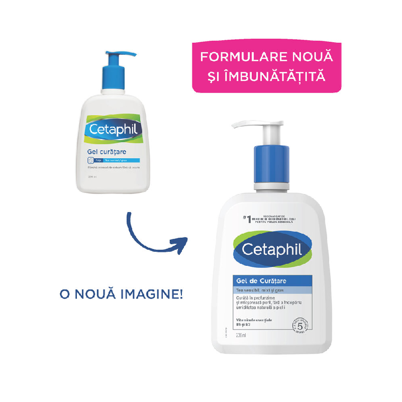 Cetaphil Gel de curatare pentru ten normal-gras, 236 ml