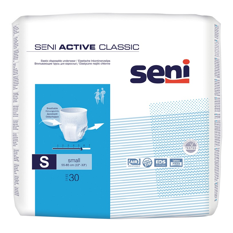 Scutece tip chilot pentru adulti Active Classic Small, 30 bucati, Seni