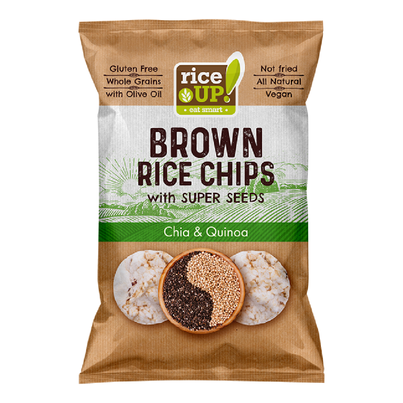 Chips din orez cu chia si quinoa, 60 g, RiceUP