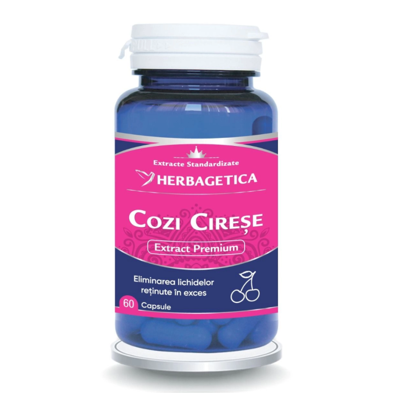 Extract de Cozi de cirese, 60 capsule, Herbagetica