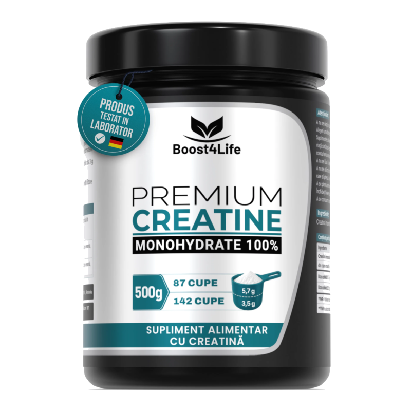 Creatine Monohydrate 100% Premium, 500 g, Boost4Life