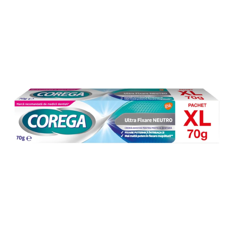 Crema adeziva pentru proteza dentara Neutro Corega, 70 g, Haleon