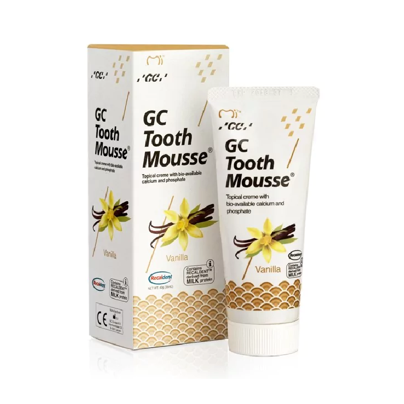 Crema dentara cu aroma de vanilie Tooth Mousse, 40 g, GC Dental