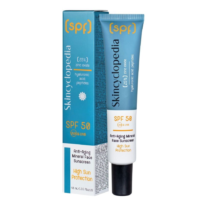 Crema de fata cu SPF50 si actiune anti-aging, 50ml, Skincyclopedia