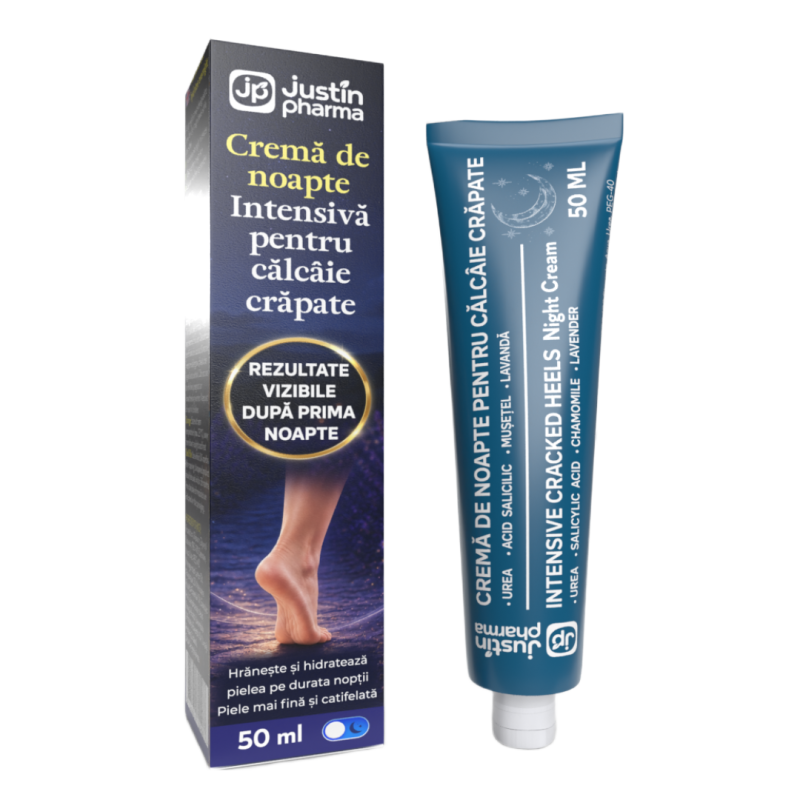 Crema de noapte pentru calcaie crapate 50ml, Justin Pharma