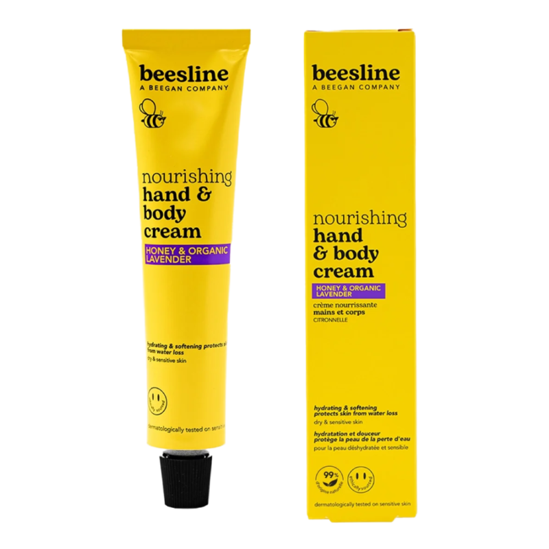 Crema nutritiva pentru maini si corp, Miere si lavanda organica, 100 ml, Beesline