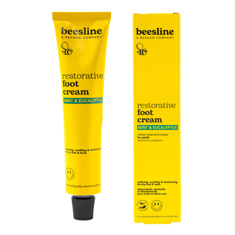 Crema reparatoare pentru picioare, Menta si Eucalipt, 100 ml, Beesline