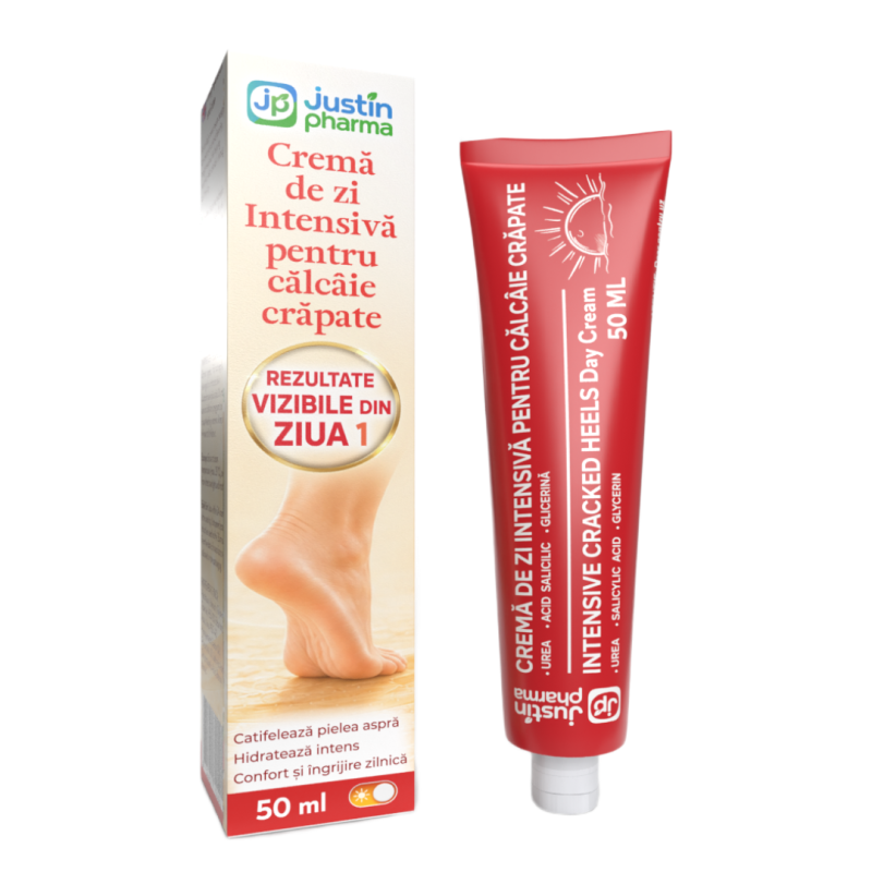 Crema de zi intensiva pentru calcaie crapate 50ml, Justin Pharma