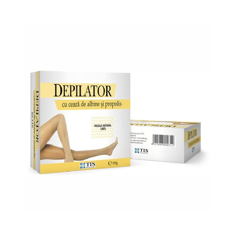 Depilator cu ceara de albine si propolis, 150 g, Tis Farmaceutic