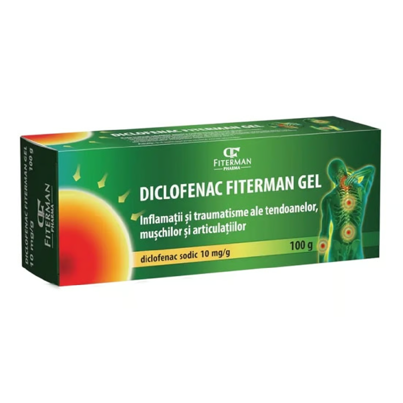 Diclofenac gel, 10 mg / g, 100 g, Fiterman