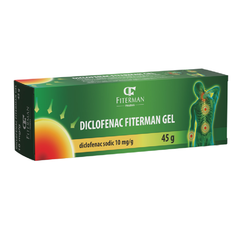 Diclofenac gel, 10 mg / g, 45 g, Fiterman