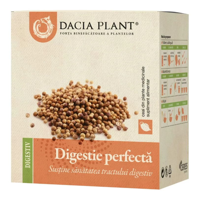 Ceai digestie perfecta, 50g, Dacia Plant